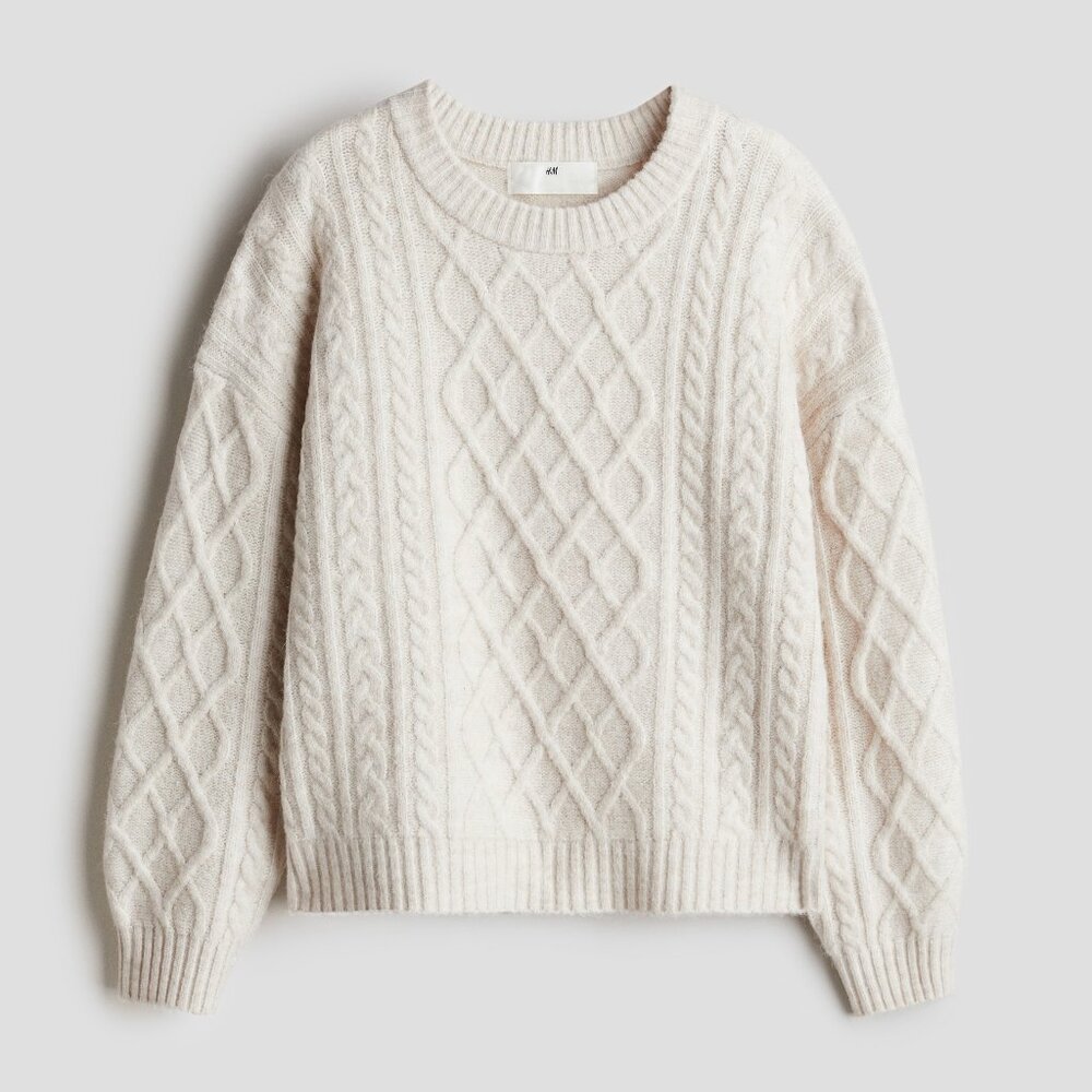 H&M Cable Knit Oversized Sweater